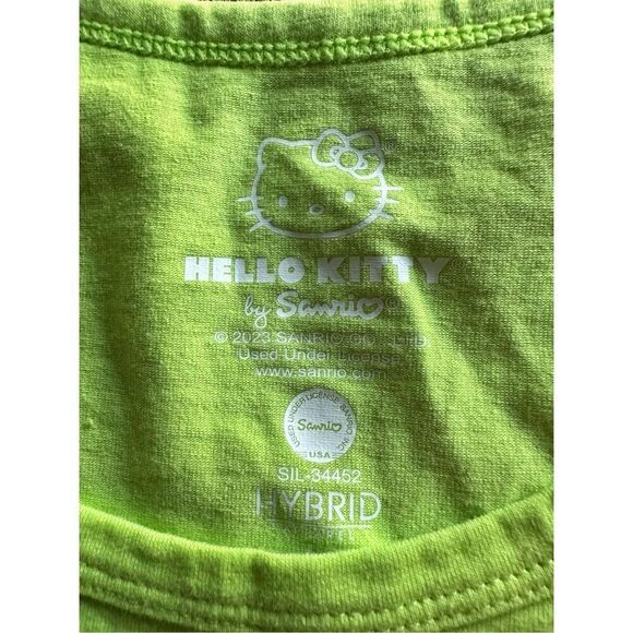 Hello Kitty lime green tank top ‘Be Kind’ sz Large 10-12 NEW - Picture 2 of 5